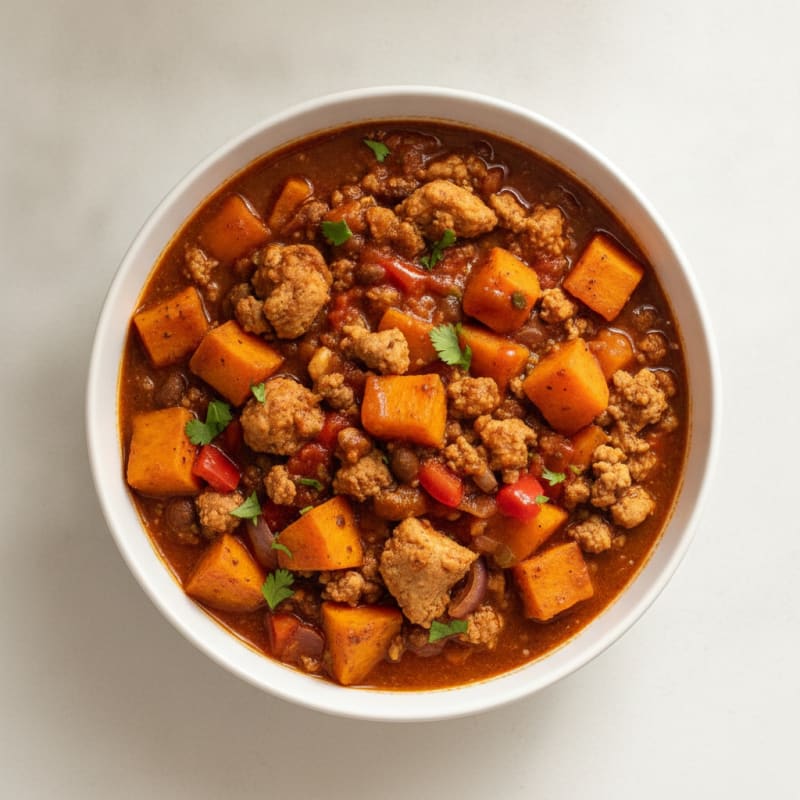 Hearty Sweet Potato Turkey Chili