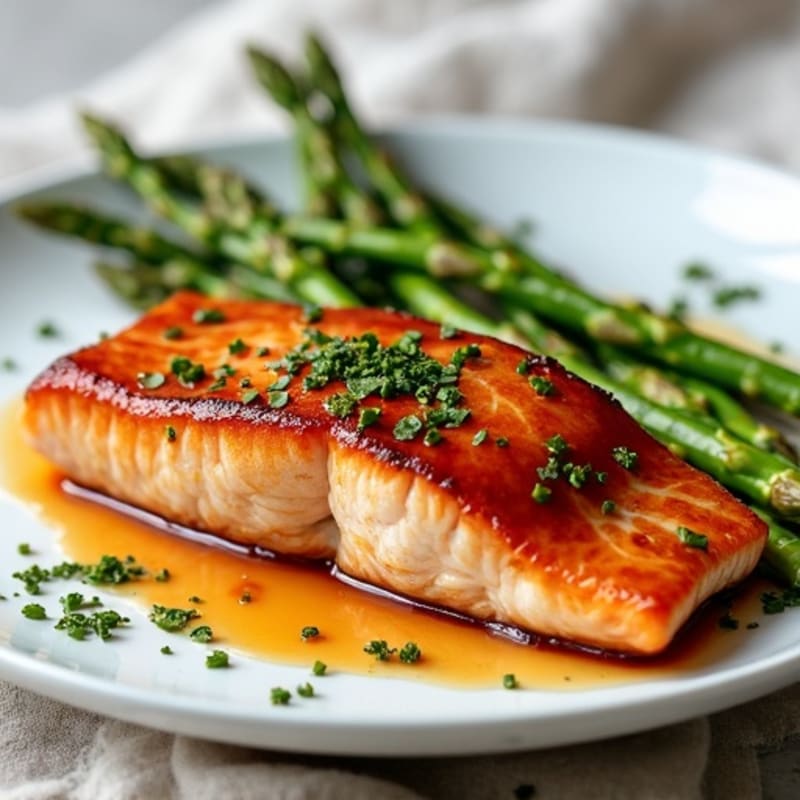 Teriyaki Glazed Salmon with Roasted Asparagus