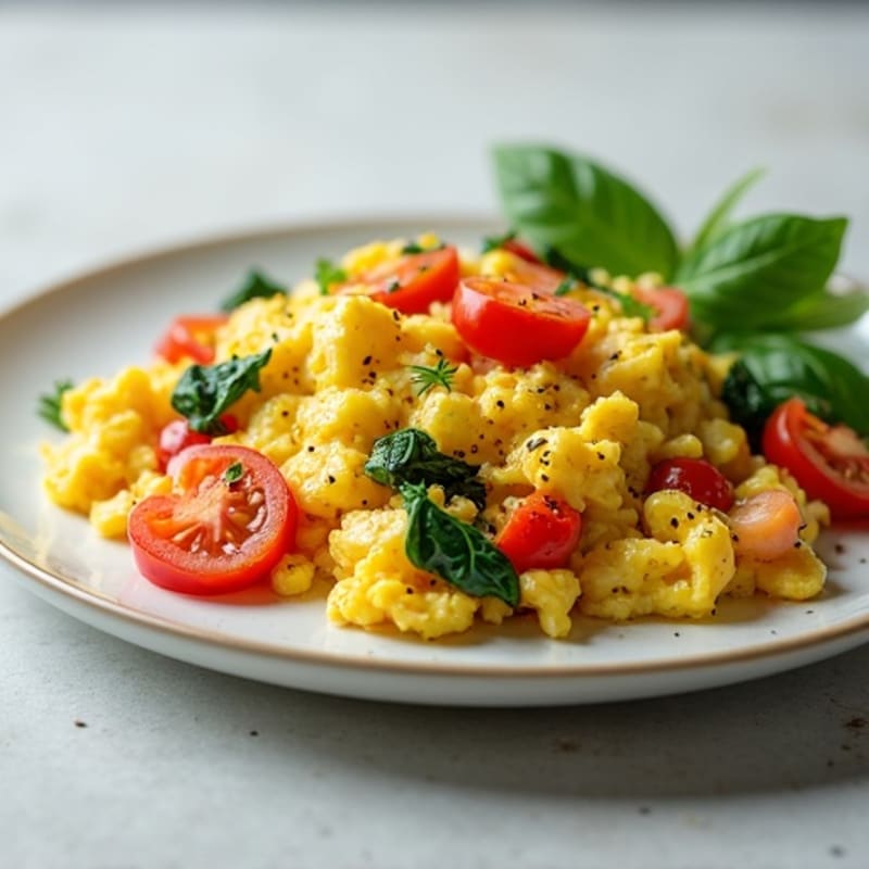 Quick Veggie Egg Scramble