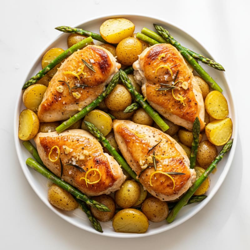 Tender Lemon-Herb Roasted Chicken and Potatoes