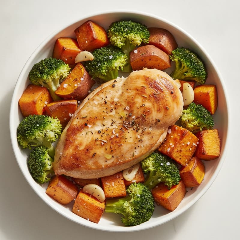 Herb-Roasted Chicken with Roasted Vegetables