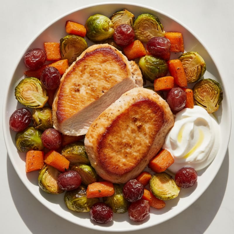 Seared Turkey Breast with Roasted Vegetables