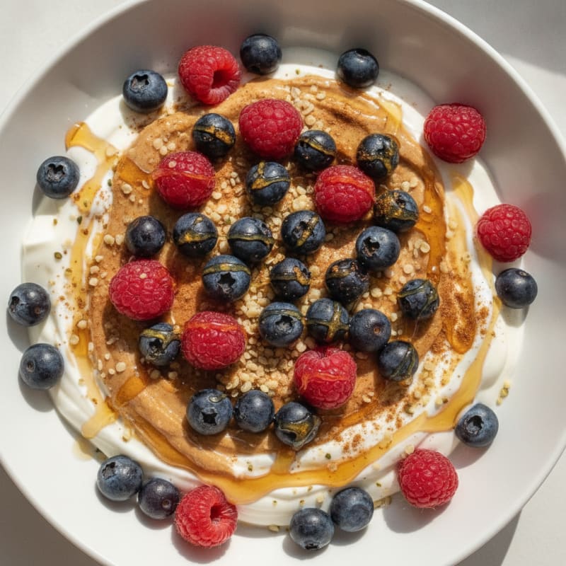 Skyr Yogurt with Berries and Honey