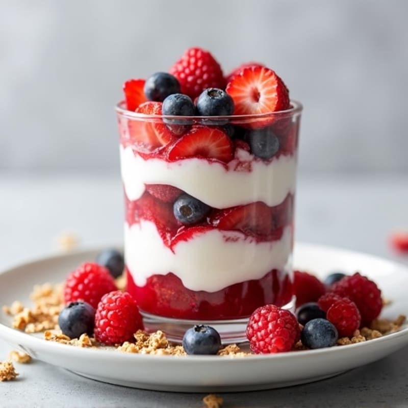 Greek Yogurt Protein Parfait with Mixed Berries