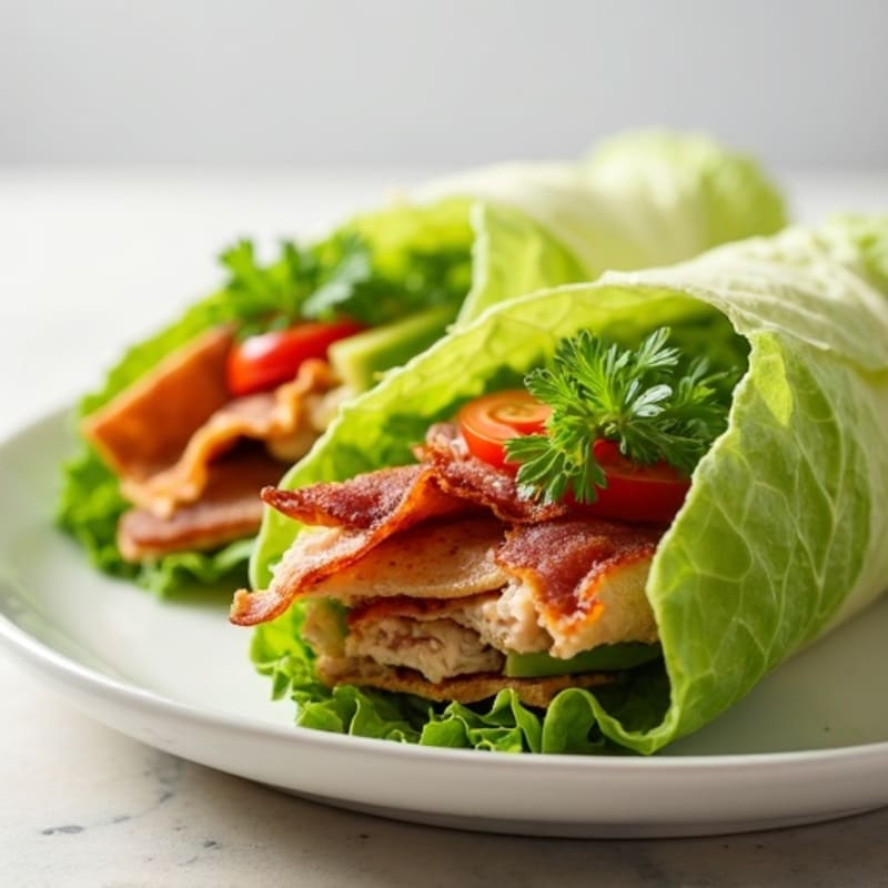 Crispy Turkey Club Lettuce Wraps