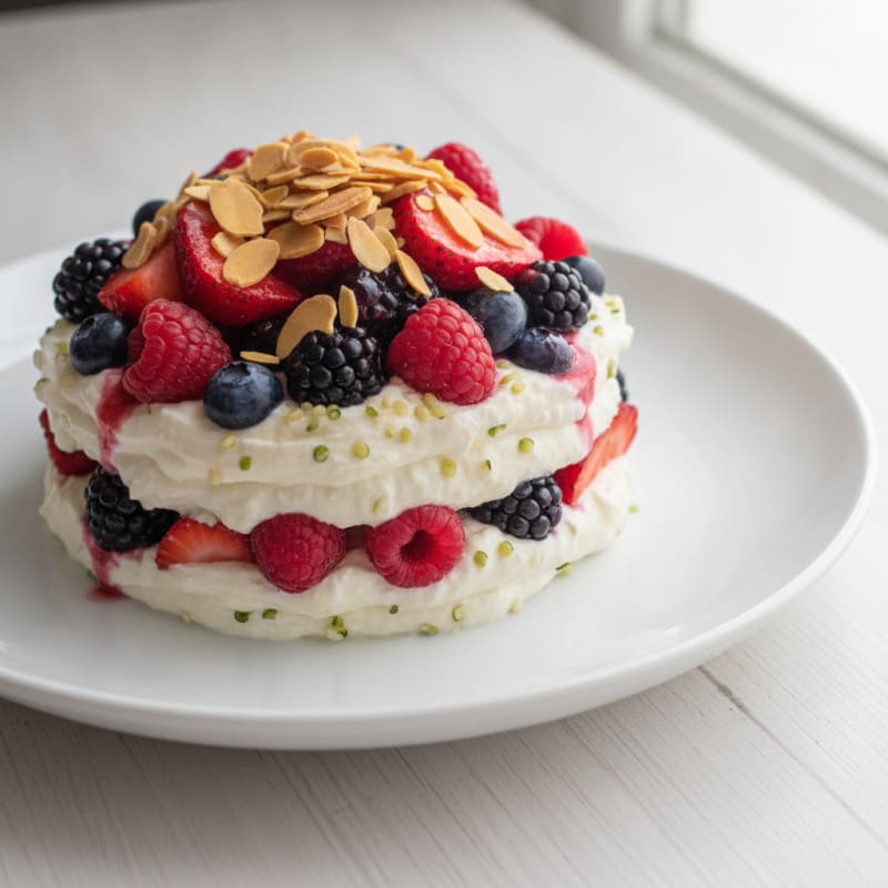 Greek Yogurt Protein Parfait with Mixed Berries