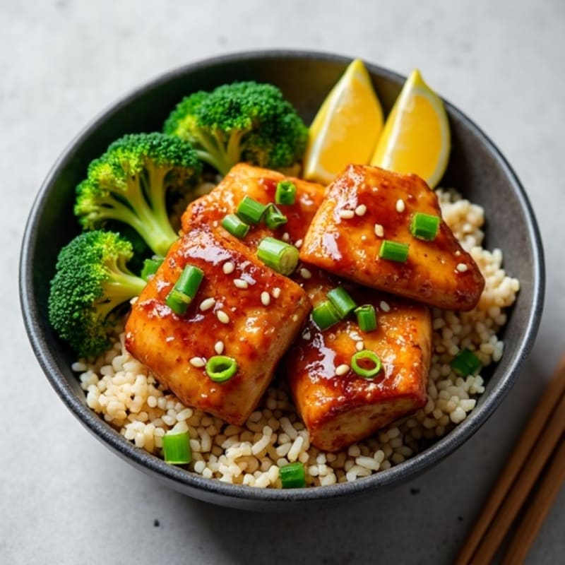 Sticky Ginger-Garlic Teriyaki Chicken Bowl