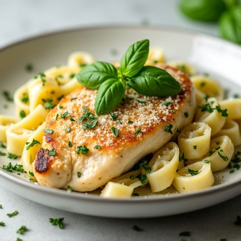 Creamy Pesto Chicken Pasta with Fresh Herbs