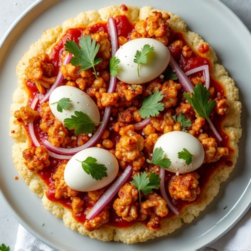 BBQ Pulled Chicken Cauliflower Crust Pizza