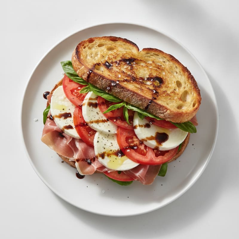 Grilled Caprese Prosciutto Sandwich