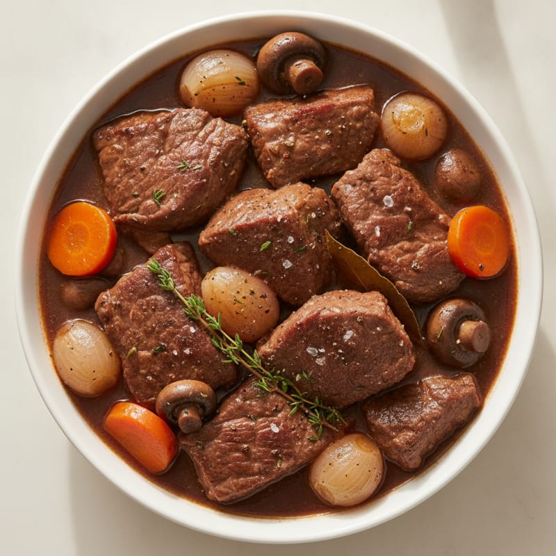 Beef Bourguignon with Pearl Onions