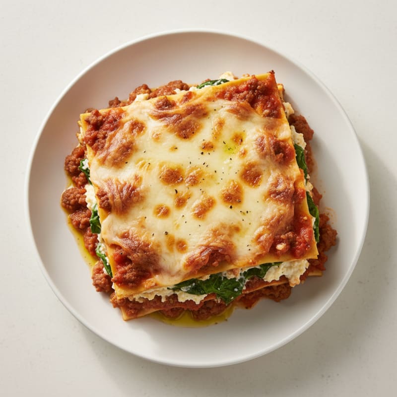 Creamy Baked Beef Lasagna with Ricotta