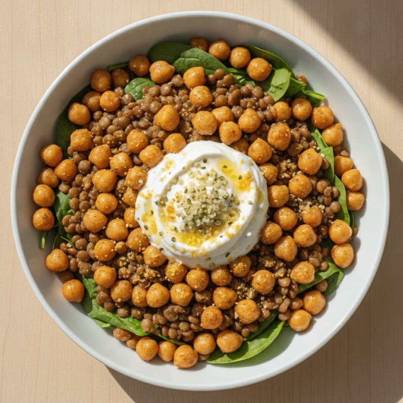 Lentil and Chickpea Power Bowl
