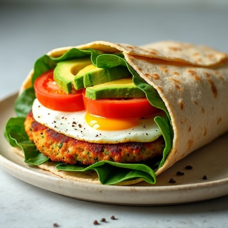 Loaded Veggie Burger Wrap