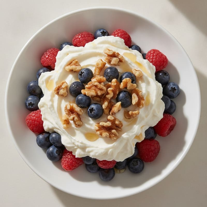 Greek Yogurt Parfait with Mixed Berries and Vanilla Protein