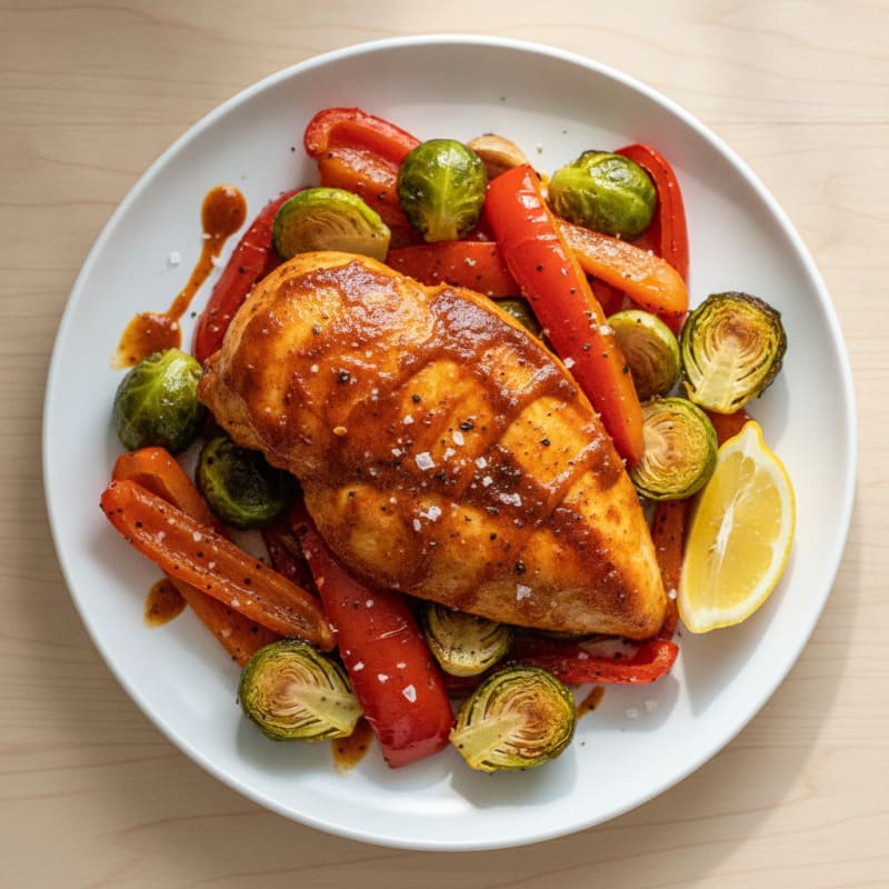 Spicy Harissa Chicken with Roasted Vegetables
