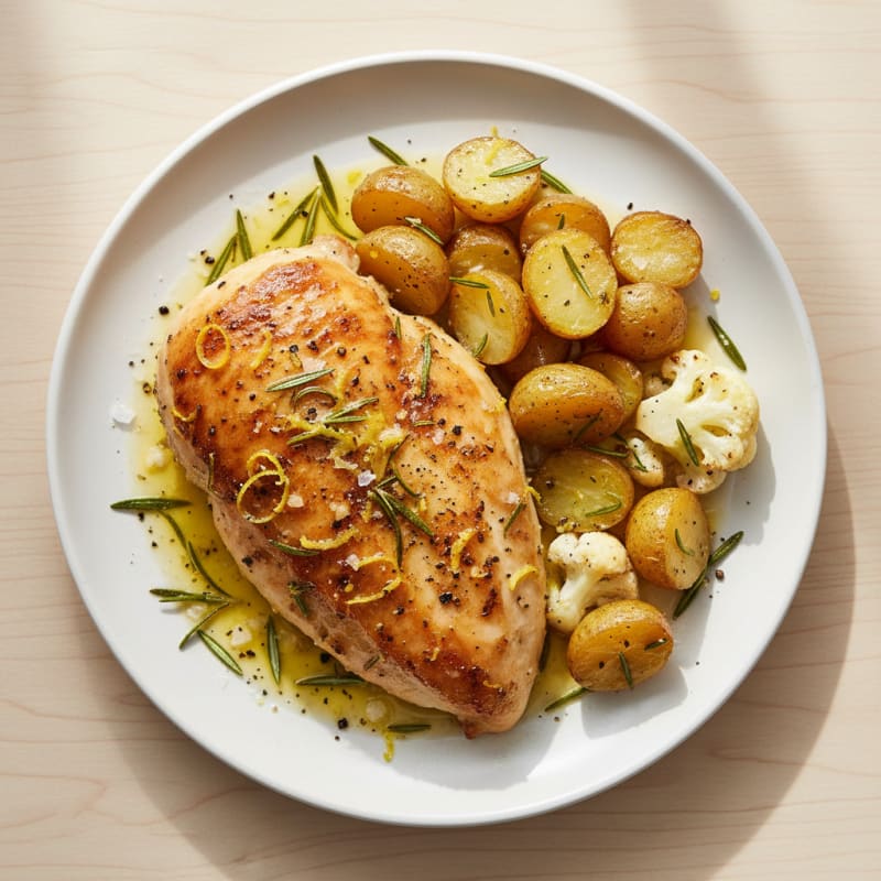 Crispy Lemon-Herb Roasted Chicken