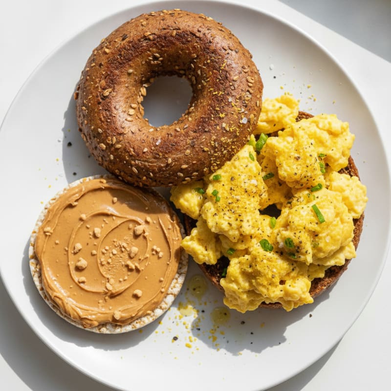 Protein Power Breakfast Bagel with Eggs