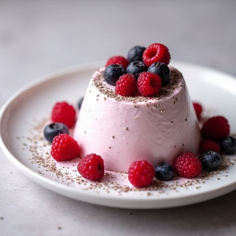 Greek Yogurt Protein Mousse with Mixed Berries