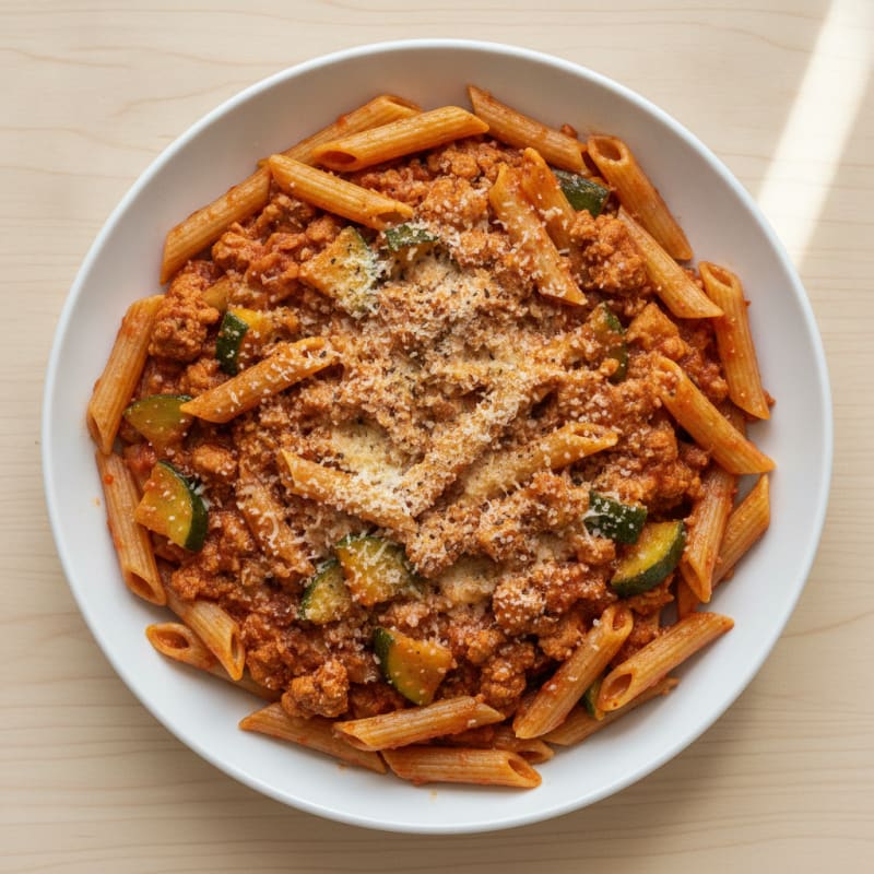 Ground Turkey Marinara Pasta Skillet