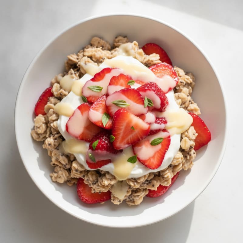 Strawberry Shortcake Overnight Oats