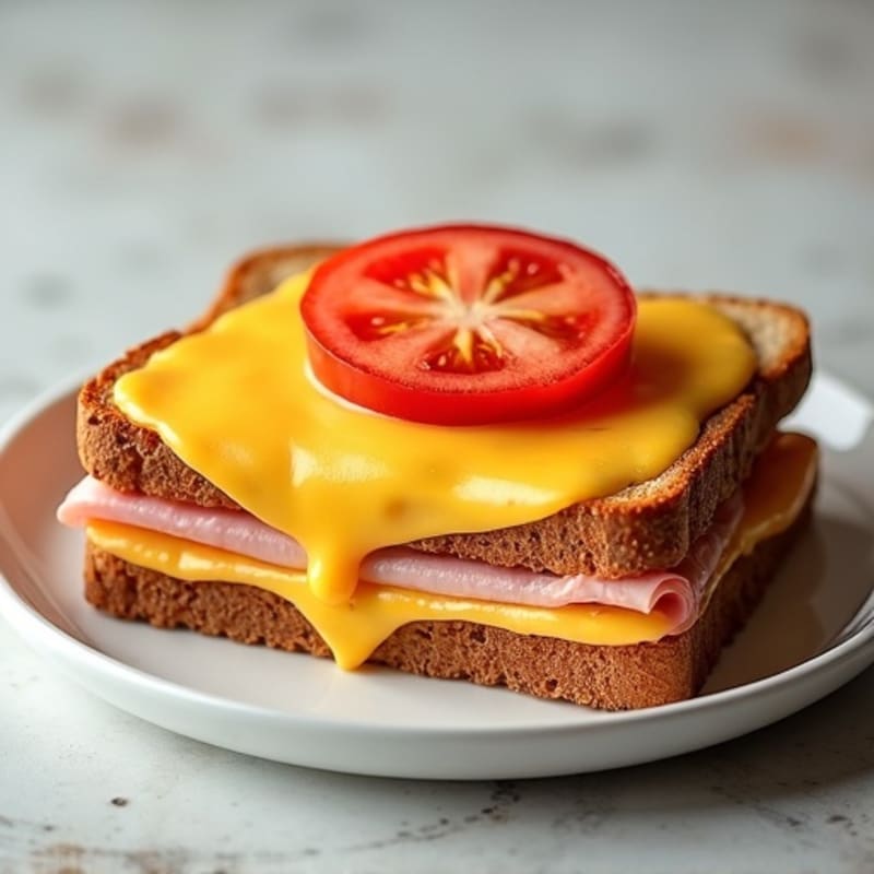 Open-Face Honey Mustard Ham and Swiss Melt