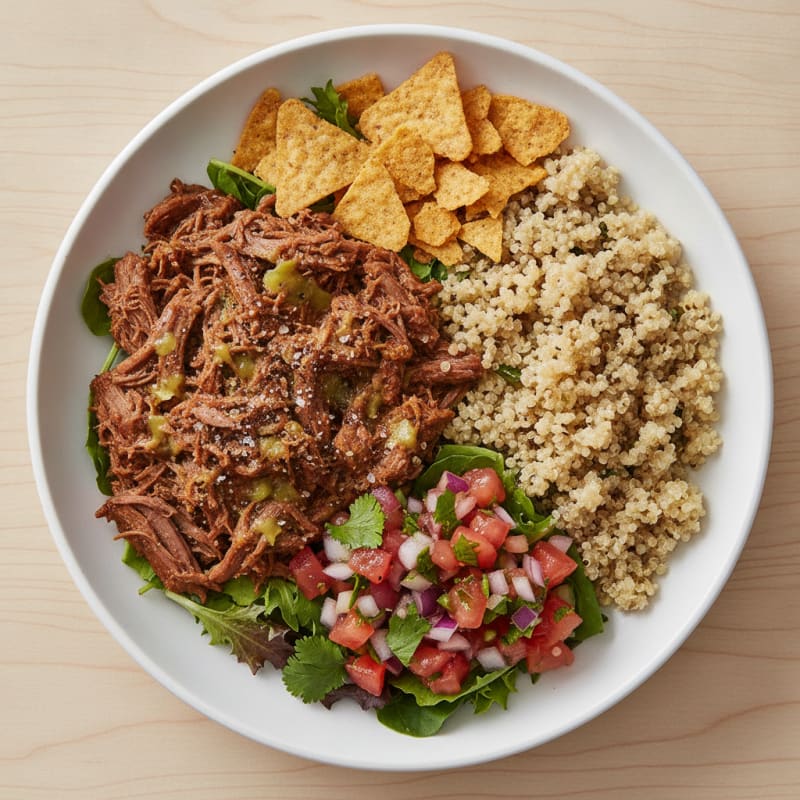 Shredded Beef Quinoa Bowl with Salsa