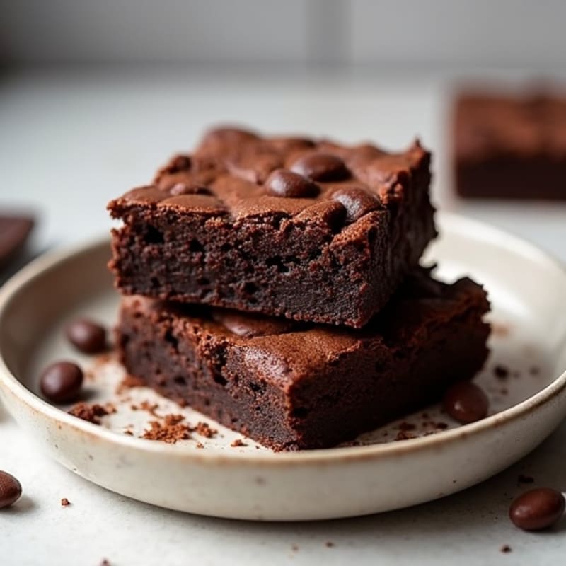 Fudgy Black Bean Brownies with Dark Chocolate