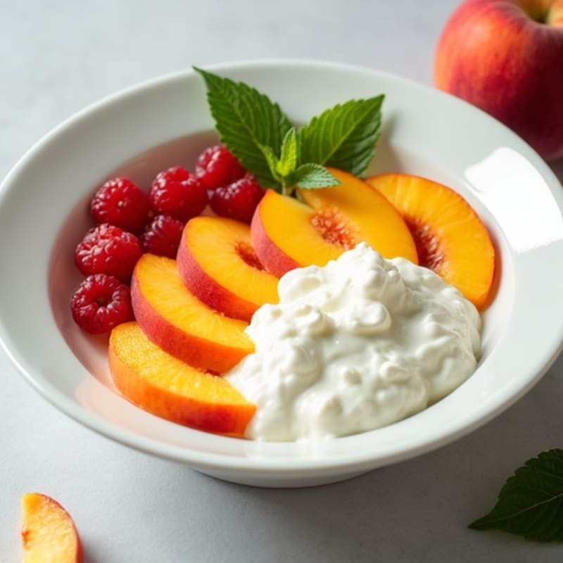 Cottage Cheese Power Bowl with Fresh Peaches
