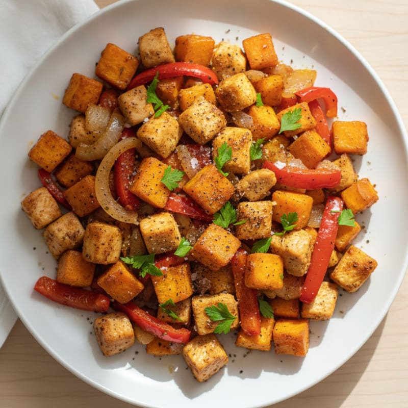 Chicken and Sweet Potato Breakfast Hash