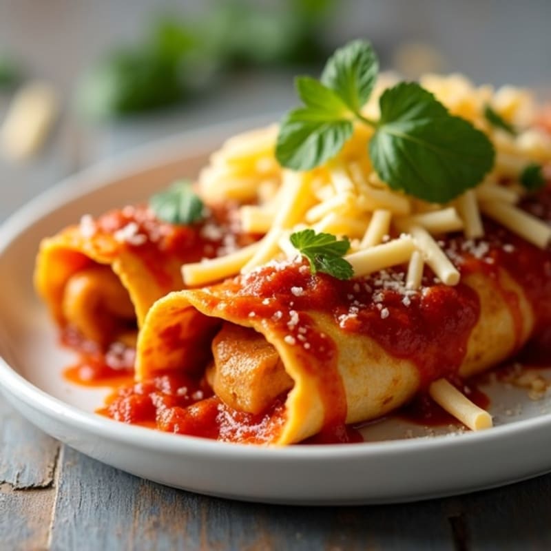 Baked Chicken Enchiladas with Smoky Red Sauce