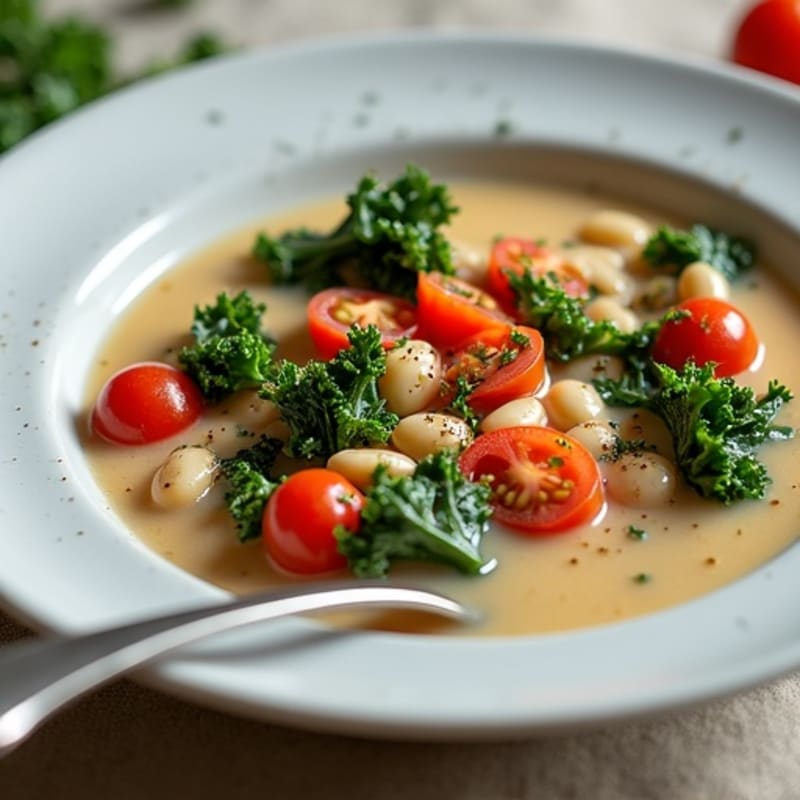Creamy Tuscan Kale and White Bean Soup