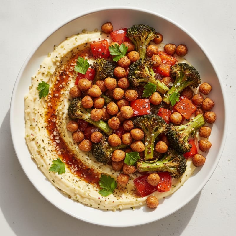 Roasted Vegetable and Chickpea Bowl