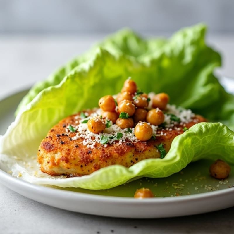 Crispy Chicken Caesar Lettuce Wraps