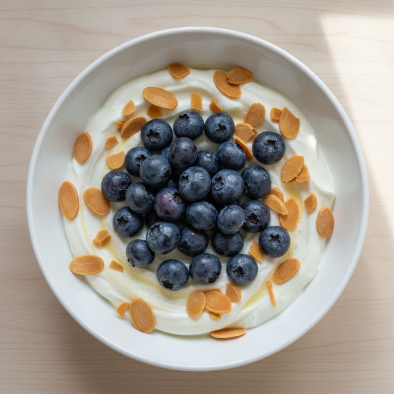 High-Protein Greek Yogurt Bowl with Berries and Almonds