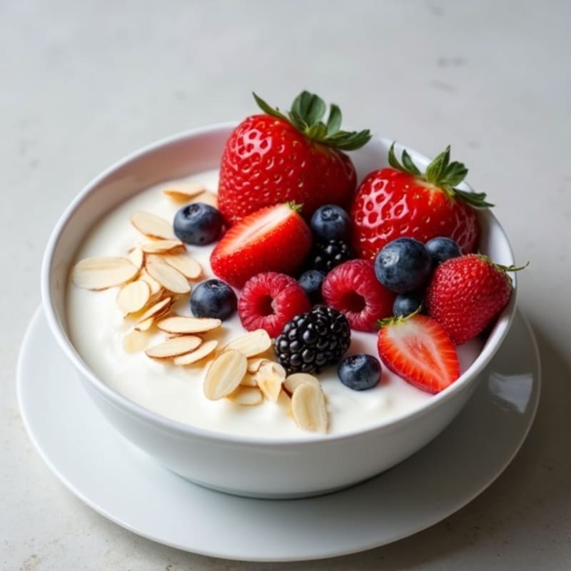 Creamy Greek Yogurt with Fresh Mixed Berries
