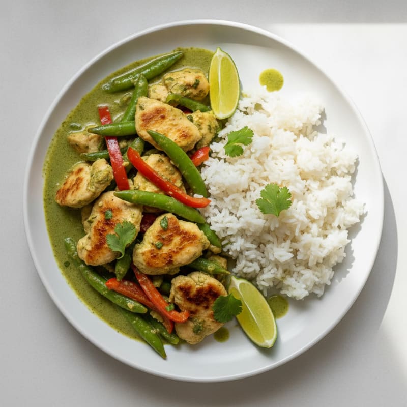 Thai Green Curry Chicken with Jasmine Rice