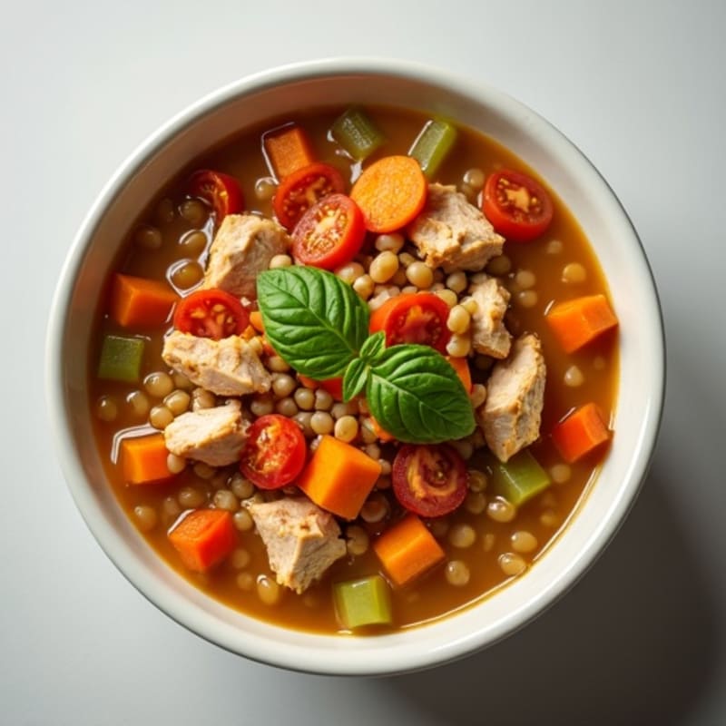 Hearty Chicken and Lentil Vegetable Soup