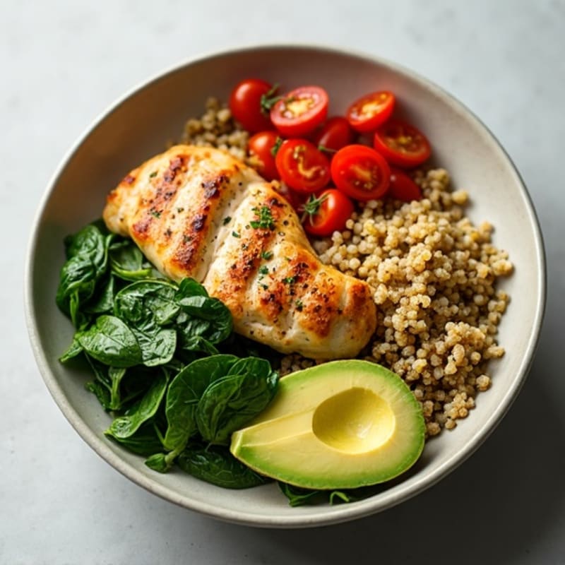 Herb-Roasted Chicken and Quinoa Power Bowl