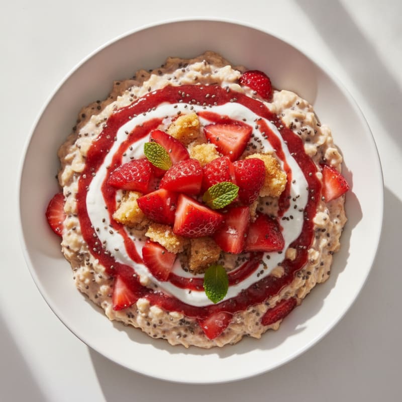 Strawberry Shortcake Overnight Oats