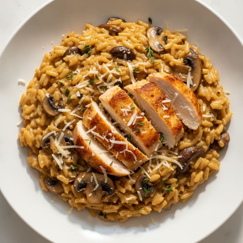 Creamy Parmesan Mushroom Risotto