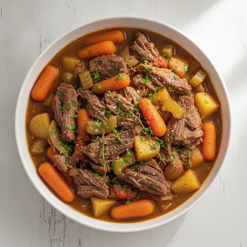 Slow-Cooked Beef Stew with Root Vegetables