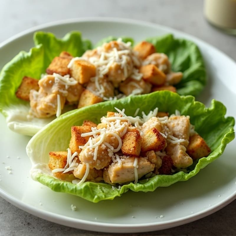 Crispy Grilled Chicken Caesar Lettuce Wraps