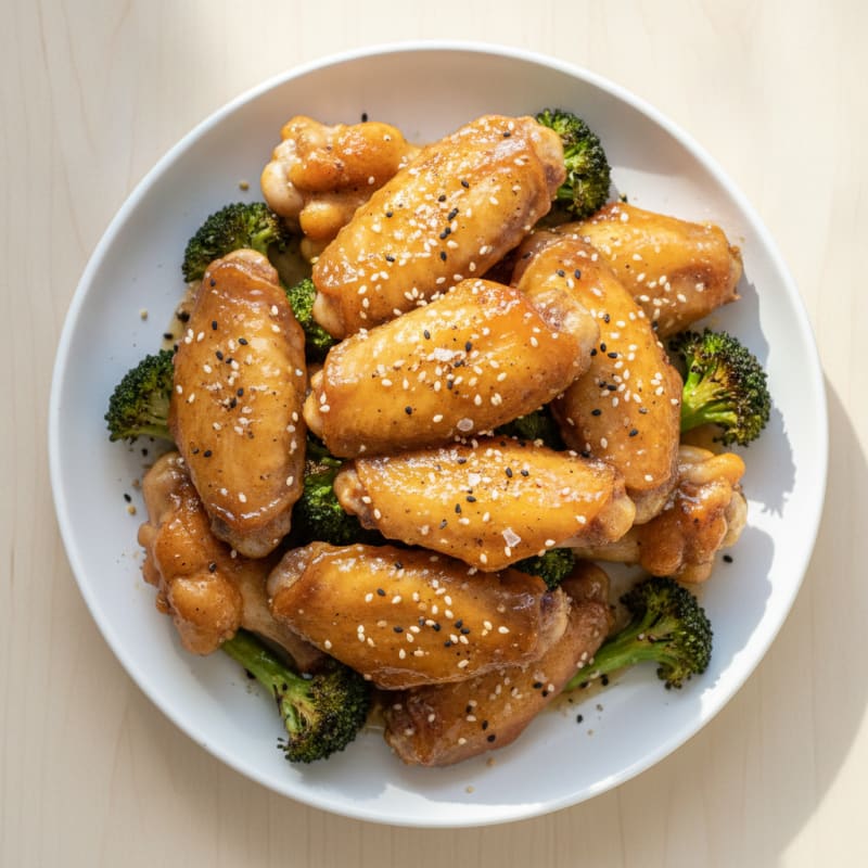Honey-Glazed Chicken Wings with Sesame