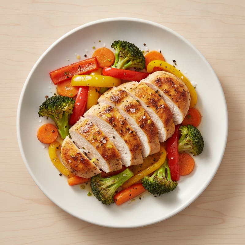 Garlic-Herb Chicken with Roasted Vegetables
