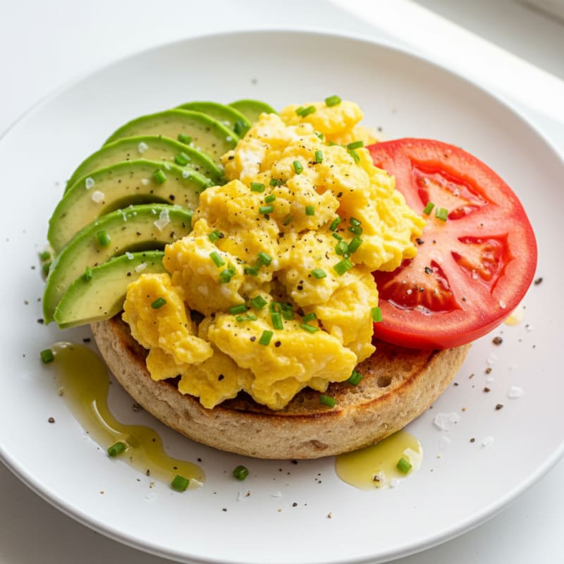 Avocado Tomato Egg English Muffin