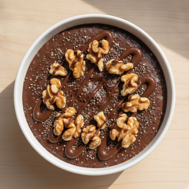 Chocolate Protein Pudding with Chia Seeds