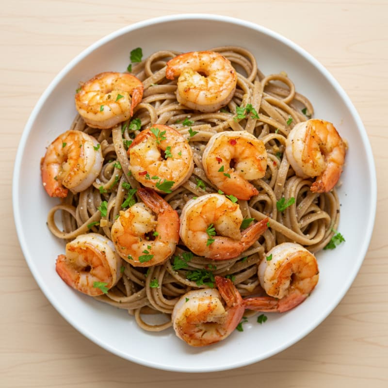 Garlic Butter Shrimp Scampi with Linguine