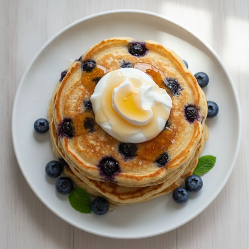 Blueberry Buttermilk Cloud Pancakes