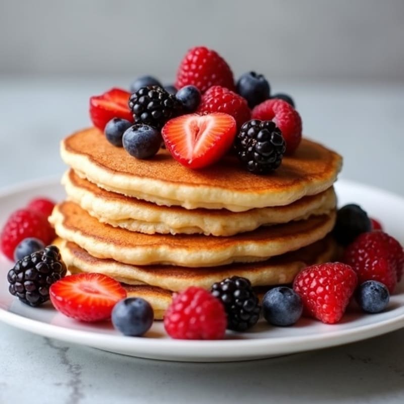 Fluffy Whole Wheat Berry Pancakes